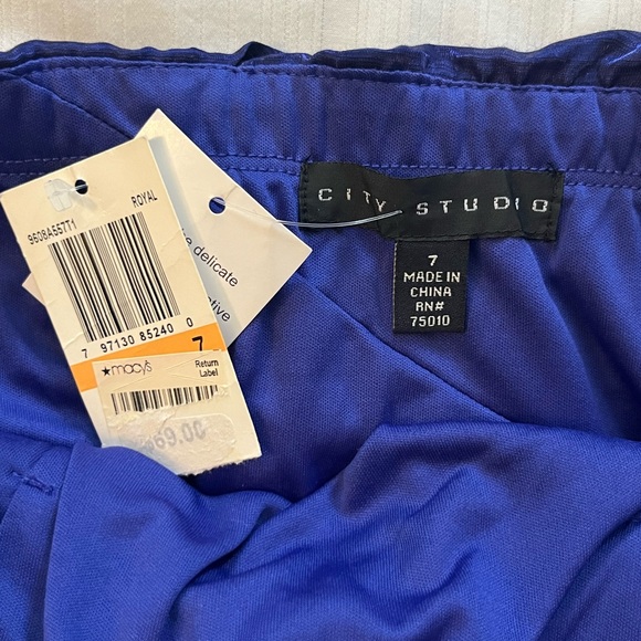 Strapless Navy Formal Dress - City Studio - Size 7 - Picture 3 of 4